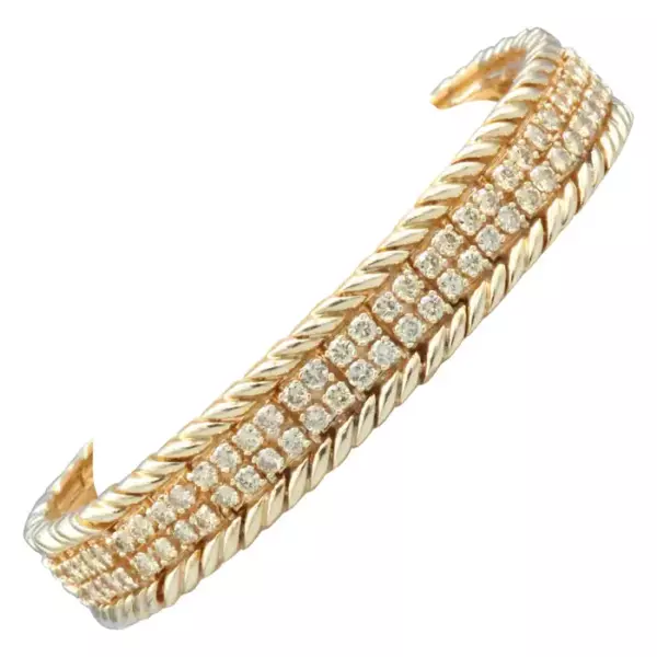 Браслет Verdura Yellow Diamond из 18 каратного золота с звеньями.