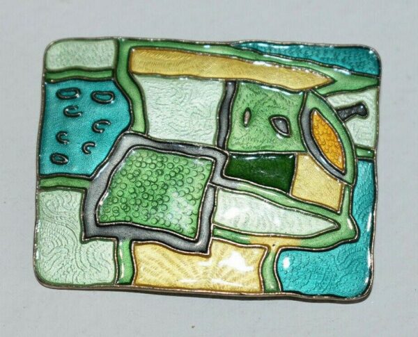 Thorbjorn Lie-Jorgensen Брошь David Andersen Sterling Silver 925 Enamel Four Seasons Spring Norway.
