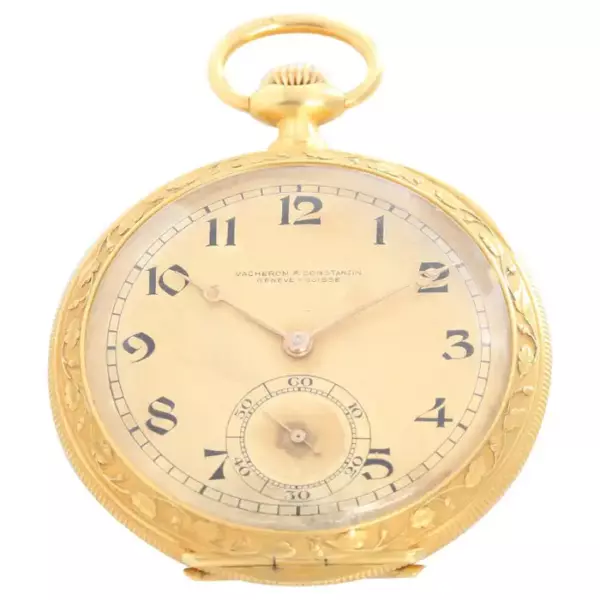 Карманные часы Vacheron Constantin из 18 каратного желтого золота с эмалью. Карманные часы Vacheron Constantin из 18 каратного желтого золота с эмалью.