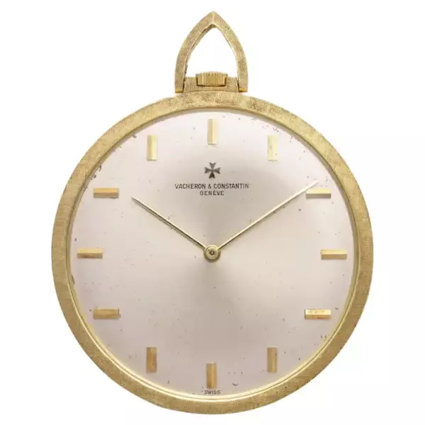 Карманные часы Vacheron Constantin из 18 каратного желтого золота с открытым циферблатом.. Карманные часы Vacheron Constantin из 18 каратного желтого золота с открытым циферблатом..