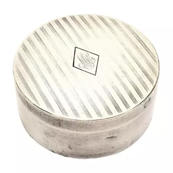 Круглая таблетница William B Kerr Sterling Silver с монограммой.