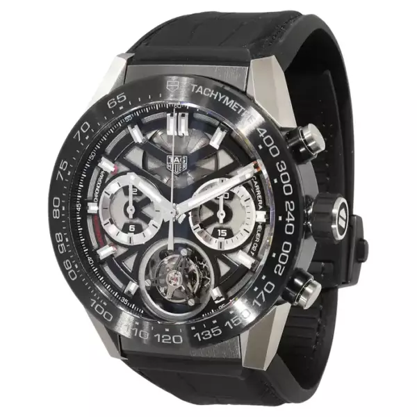 Мужские часы Tag Heuer Carrera CAR5A8Y.FC6377 из керамики и титана. Мужские часы Tag Heuer Carrera CAR5A8Y.FC6377 из керамики и титана.