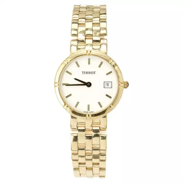 Наручные часы Tissot Panther из 18 каратного золота с пятью рядами.