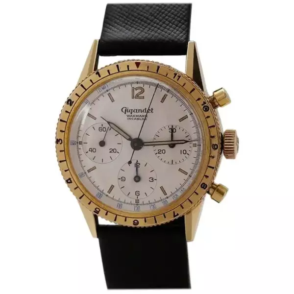 Наручные часы Wakmann Gigandet с позолоченным корпусом Incabloc Chronograph, около 1960 х годов. Наручные часы Wakmann Gigandet с позолоченным корпусом Incabloc Chronograph, около 1960 х годов.