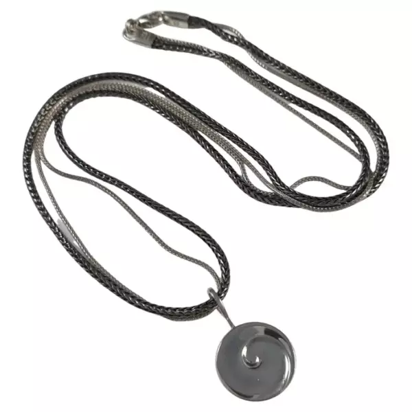 Серебряное ожерелье с подвеской Georg Jensen #207, Вивианна Торун.