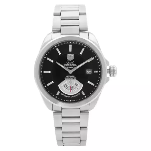 TAG Heuer Grand Carrera сталь черный циферблат автоматические мужские часы WAV511A.BA0900. TAG Heuer Grand Carrera сталь черный циферблат автоматические мужские часы WAV511A.BA0900.