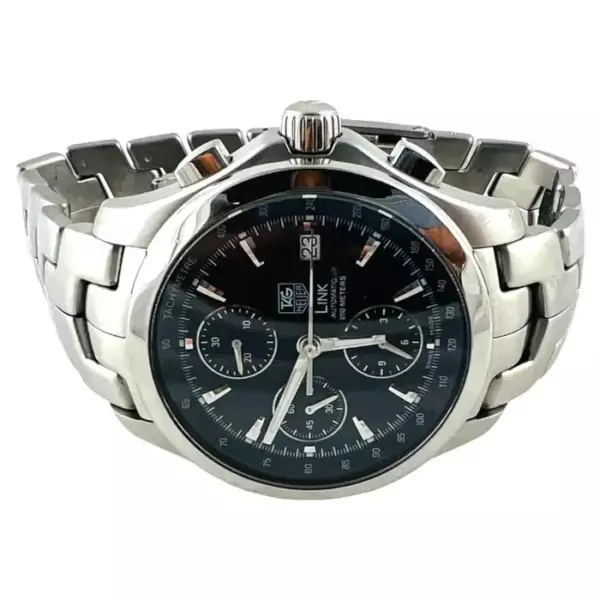 TAG Heuer Link Автоматические мужские часы CJF2112 из нержавеющей стали с синим циферблатом. TAG Heuer Link Автоматические мужские часы CJF2112 из нержавеющей стали с синим циферблатом.