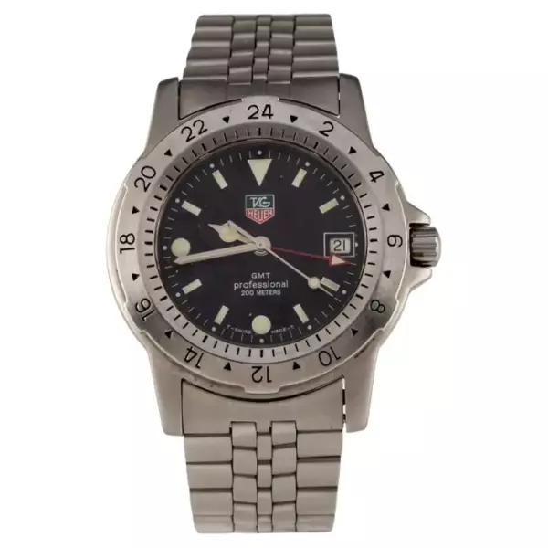Tag Heuer Нержавеющая сталь кварцевые мужские GMT профессиональные часы. Tag Heuer Нержавеющая сталь кварцевые мужские GMT профессиональные часы.