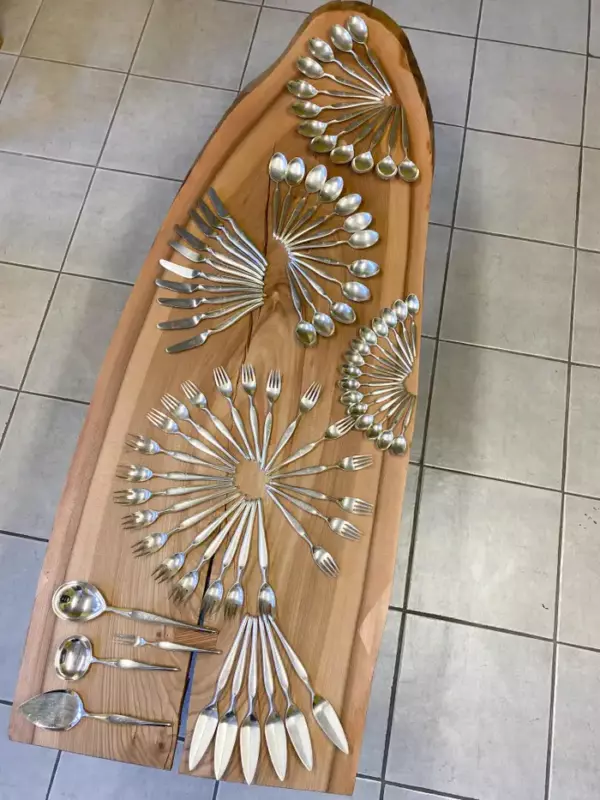 Tapio Wirkkala, Silver Wing Set 81 предмет, серебро.