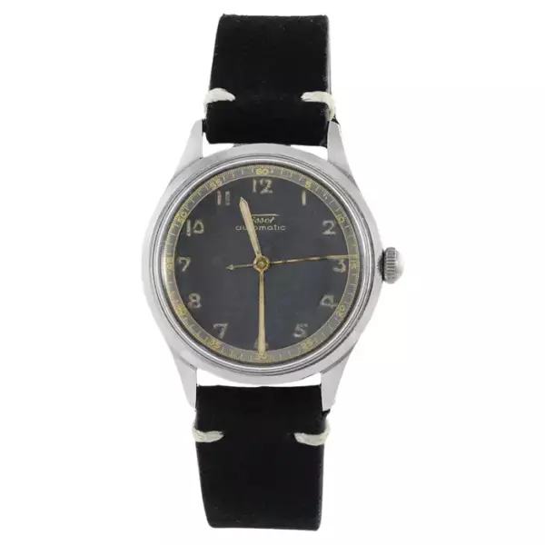 Tissot 1940 х годов из нержавеющей стали Calatrava Military Dial Bumper Automatic.