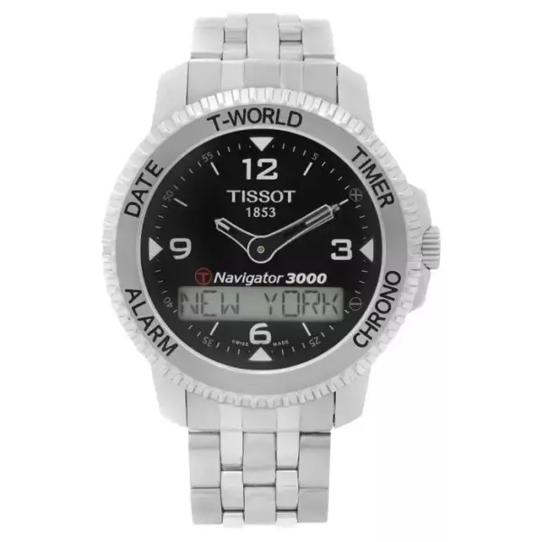 Tissot Navigator 3000 стальной черный циферблат мужские кварцевые часы T96.1.488.52.