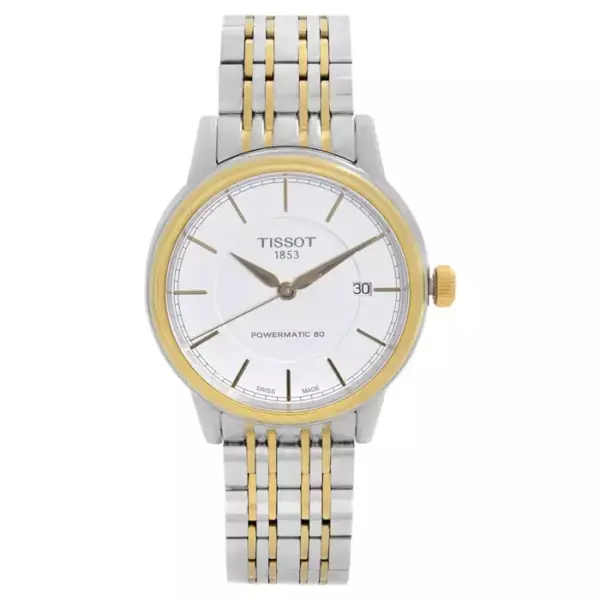 Tissot Powermatic стальной белый циферблат автоматические мужские часы T085.407.22.011.00.