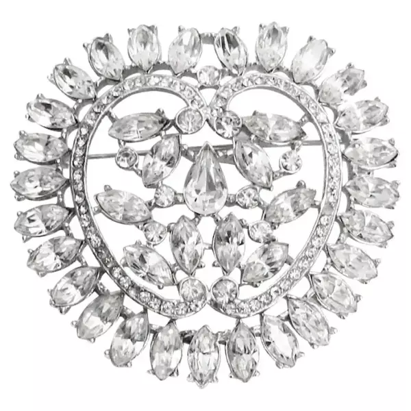 Joseph Weisner Винтажная брошь Wiesner Marquis and Pave, около 1960 х гг.