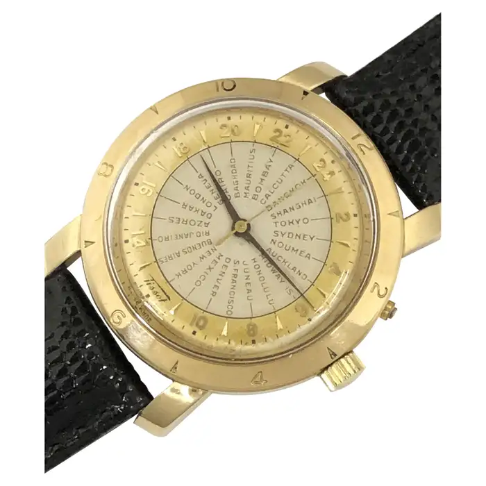 Винтажные автоматические наручные часы Tissot Navigator World Time.