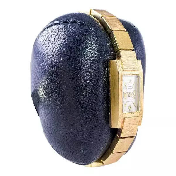 Wakmann, Breitling, 14 каратное золото. Часы браслет в стиле ар деко, около 1960 х годов. Wakmann, Breitling, 14 каратное золото. Часы браслет в стиле ар деко, около 1960 х годов.